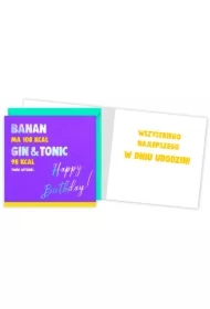 Karnet QR-001 Urodziny (banan, gin i tonic)