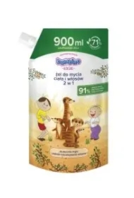 Żel do mycia ciała i włosów 2w1 Dzieciaki Surykatki Refill