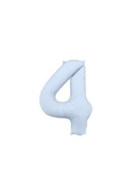 Balon foliowy cyfra 4 86cm mglisty niebieski