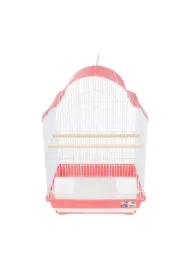 Klatka dla ptaków, ciemnoróżowa, wym. 40.6 x 36 x 58cm