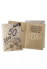 Karnet Urodziny vintage 50