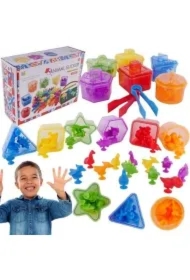 Zestaw edukacyjny nauka kolorów liczenia Dinozaury