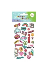 Naklejki 3D Puffy Funky Hobby 10x20cm HAPPY COLOR