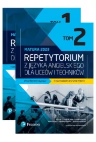 Pakiet Repetytorium z języka angielskiego dla liceów i techników. Poziom podstawowy z materiałem rozszerzonym. Tomy 1-2