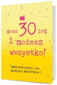 Karnet Urodziny 30 B6-1910