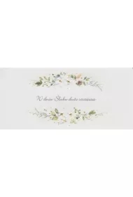 Karnet Ślub DL S58 - Dużo szczęścia kwiaty