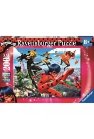 Puzzle 200 el. XXL Miraculum. Biedronka i Czarny Kot