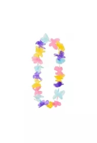 Naszyjnik hawajski Motylki kolorowy