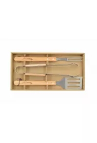 Zestaw akcesoriów do grilla / drewniane uchwyty