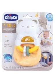 Grzechotka 2w1 Miś świecąca lampka nocna