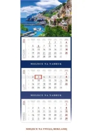 Kalendarz 2026 trójdzielny Wybrzeże Amalfi