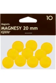 Magnes 20mm żółty 10 szt GRAND