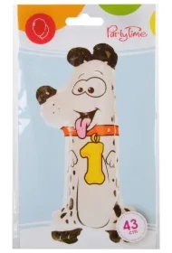 Balon foliowy cyferka 1 zwierzątko