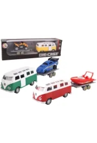 Samochód Van z przyczepą metal mix