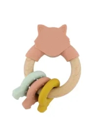 Gryzak drewniany zestaw silikonowych kluczy Kot