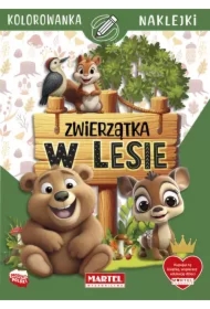 Kolorowanka z naklejkami. Zwierzątka w lesie