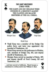 Lawmen Of The Old West, karty do gry