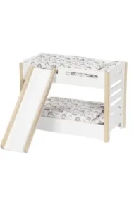 Łóżko piętrowe ze zjeżdżalnią dla lalek