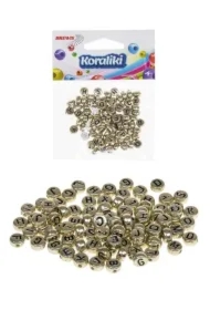 Koraliki Alfabet złote