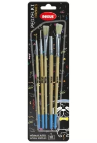 Pędzelki z naturalnego włosia 5 szt