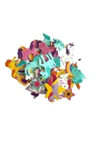 Naklejki z pianki jednorożce i tęcza