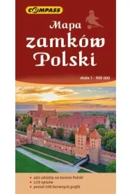 Mapa zamków Polski skala 1 : 900 000