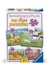 Puzzle dla dzieci Rodzina zwierząt 2+4+6+8 el.