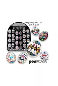 Magnesy świąteczne pisanki małe 24 szt