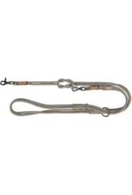 Be Nordic, Smycz dla psa, szara, skórzana, XS-L: 2 m/o 8 mm