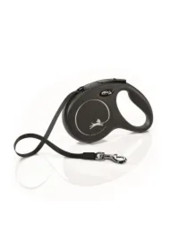 Smycz new classic taśma 5m, rozm. m, czarna