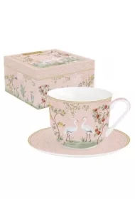 Filiżanka porcelanowa ze spodkiem Magiczny ogród