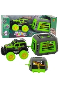 Samochód terenowy klatka z dinozaurem T-Rex