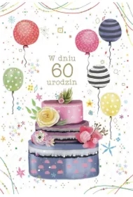 Kartka okolicznościowa Urodziny 60