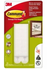 Rzepy do wieszania obrazów  Command duże białe 2 szt.