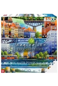 Puzzle 1000 el. Imagination: Tytus Brzozowski Warsaw Bridges / Warszawskie mosty