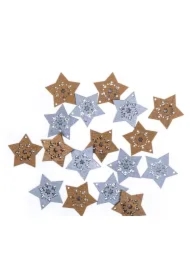 Kryształy z drewna samoprzylepne gwiazdki