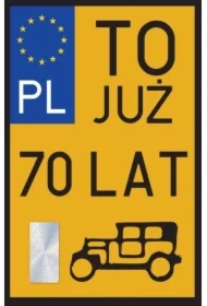 Karnet Urodziny 70 Zabytek