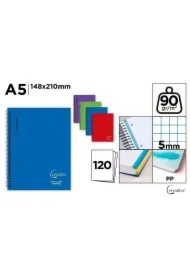 Notatnik A5/120K kołowy kratka MIX
