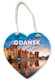 Magnes I love Poland serce Gdańsk
