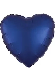 Balon foliowy Lustre Navy niebieski serce luzem