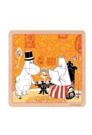 Puzzle drewniane 16 el. Muminki - Czas na herbatkę