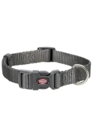 Obroża Premium, S: 25-40 cm/15 mm, grafit