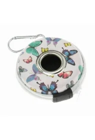 Pojemnik na woreczki na odchody, dla psa, plastik, w motyle, z 1 rolką woreczków