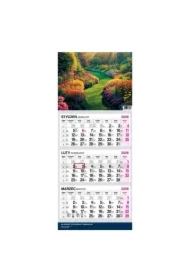 Kalendarz 2026 trójdzielny Ogród