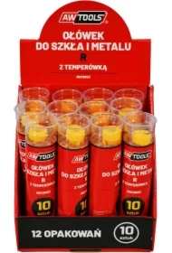 Ołówek do szkła i metalu r żółty 10 sztuk