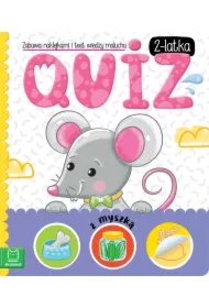 Zabawa naklejkami i test wiedzy malucha. Quiz 2-latka z myszką