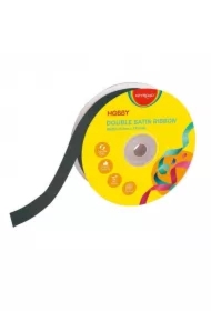 Wstążka podwójna satynowa czarna