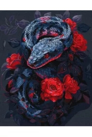 Malowanie po numerach - Niebezpieczna róża
