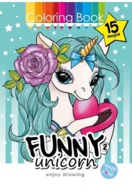 Kolorowanka A4 15 obrazków Zabawne jednorożce 2