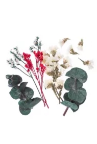 Kwiaty suszone dekoracyjne ecru różowy